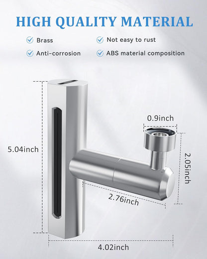 4 in 1 Waterfall Kitchen Faucet Sink Attachment,Anti-Splash Kitchen Faucet Head Replacement,Faucet Sprayer for Washing Vegetable Fruit